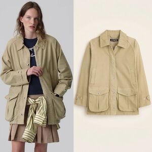 NWT J.CREW Broken In Brushed Chino
Corduroy Collar Barn Jacket in Beige
Size S